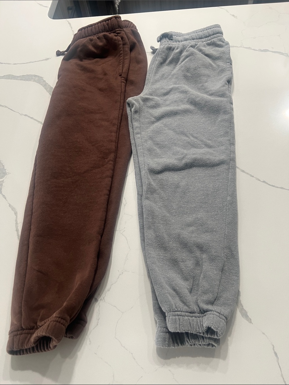 Kids Cozy Jogger Pants - Brown and Gray